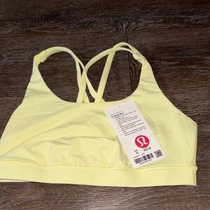 lululemon Energy Bra Lemon Ice m Yellow Sports Bra size 10 like new